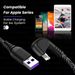 1/2/3M 180 degree USB charging cable suitable for iPhone 13 12 11 Pro Max XS XR X 8 7 6 iPad 2A fast charging_voghion.com