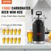 Display Growler R Growler a fusto pressurizzato con mini growler per birra, sistema in acciaio inox a pressione CO2 da 4 litri, fusto da 128 once, spina per birra in acciaio 304_voghion.com