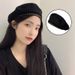 Hot Sale French Black Beret Lady Autumn/winter Painter's Five-pointed Star Decoration Fashion Small Fragrance Wind Eight-pointed_voghion.com