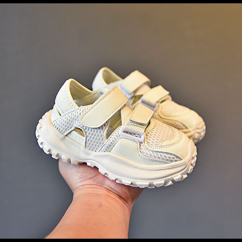 251 Summer New Boys' Casual Baotou Sandals Girls' Korean Version Zhongda Children's Basket Student Trendy Shoes_voghion.com