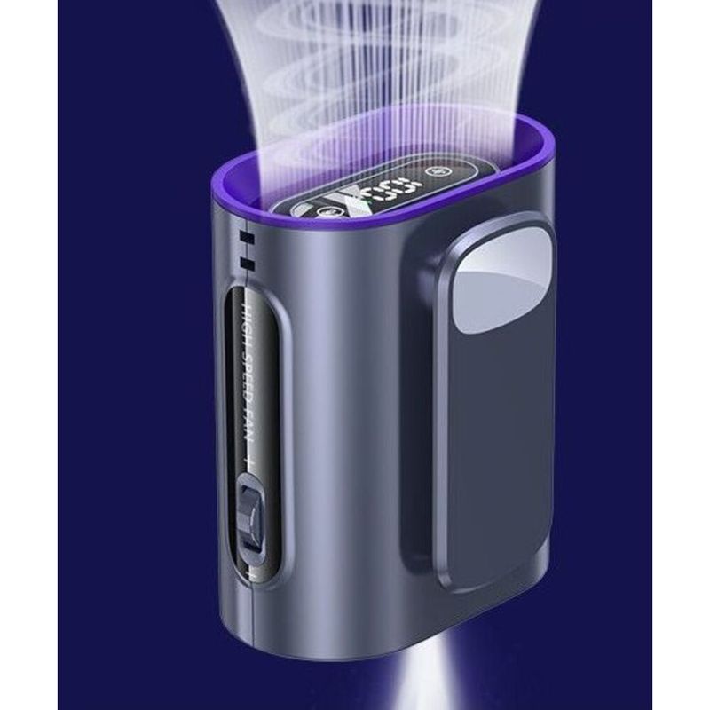 Outdoor Waist Fan Silent Neck Hanging High Wind Power Long Battery Life Dual Motor Air Outlet Strong Cooling_voghion.com