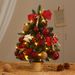 Glowing Frosted Christmas Trees – PET Snowy & LED Illuminated Mini Trees For Tabletop, Shelf, Or Holiday Displays_voghion.com