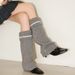 Äärikuga villased sokid lahtised säärekatted sügis- ja talvised termo jalakaitsed elastsete torukuhjadega sokkidega_voghion.com