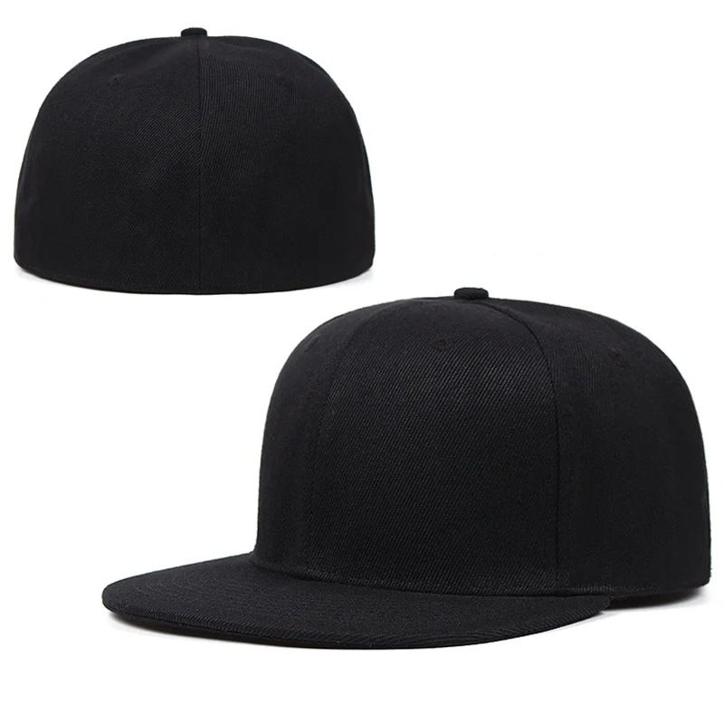 Cappellino da baseball alla moda da uomo e da donna con visiera piatta, completamente avvolto e sigillato sul retro, cappello hip-hop a tinta unita_voghion.com