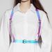 LuvBox Street Style Fashion Show Strap da donna Sexy Laser Iridescente PVC Trasparente Disco Performance Accessori abbinati_voghion.com