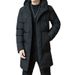 Good Quality Jacket For Men, Mid-Leth Coat, Solid Color Hooded Cotton Jacket, Versatile Outerwear, Winter Men's_voghion.com