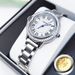 Balloon Style Steel Strap Inlaid With Diamonds, Quartz Automatic Mechanical Women's Watch Live Broadcast_voghion.com