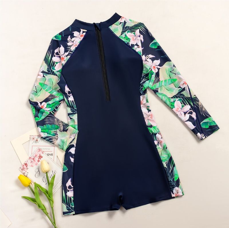 Women's Full-Coverage Rash Guard Swimsuit - Quick-Dry UPF 50+ Long Sleeve One Piece For Surfing Scuba Diving & Swimming Slimming Design_voghion.com