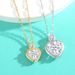 Collier en argent sterling avec pendentif en forme de cœur et moissanite pour femme, chaîne de clavicule polyvalente, simple et tendance_voghion.com