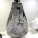FOFO Striped Sailor For Women Korean Style Niche Desiner Double Shoulder Genuine Leather Drawstrin Crossbody Bucket_voghion.com