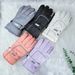 Ski Anti-Slip Fleece-Lined Thickened Warm Winter Cycling Touchscreen Water-Resistant Magic Tape Reflective Strip Gloves_voghion.com