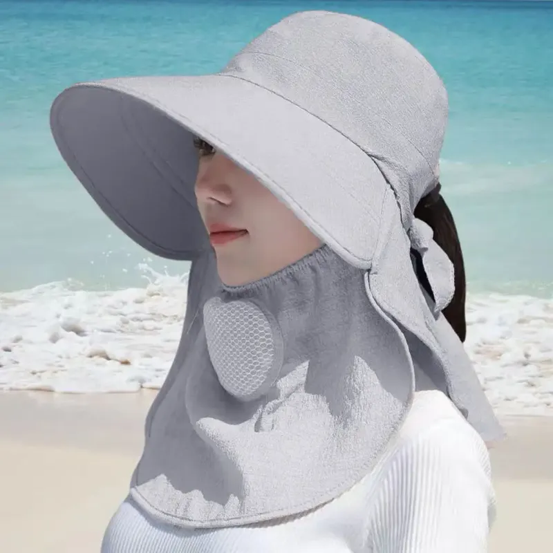 Gran oferta de sombreros de verano para el sol, protección UV, gorra para exteriores para mujer, senderismo, camping, trabajo, visera, sombrero de pesca extraíble_voghion.com
