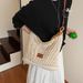 Beach Vacation Straw Women's 2025 Summer New Commuter Single Shoulder Crossbody Personality Hollow Woven Tote Bag_voghion.com