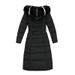 Long For Women Large Fur Collar, Winter Coat With Loose Belt, New Thickened Down Cotton Jacket_voghion.com