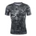 Men's camo short sleeves breathable quick drying short sleeves for training_voghion.com