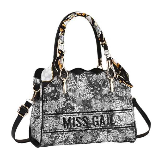 2024 neue Blumenmaterial große Kapazität Schulter vielseitige Umhängetasche Handtasche High-End-Mode Damentasche_voghion.com