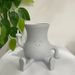 Edgy Modern Middle Finger Planter - Smiling Face Succulent Pot For Courtyard & Handicraft Decor
_voghion.com