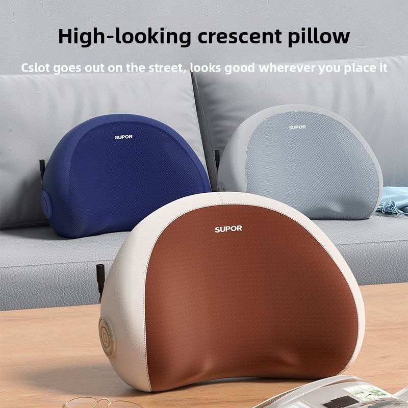 Supor Neck Massager For Shoulder, Back, Waist, Neck, Head, Heat Therapy, Home Use, Multifunctional Pillow_voghion.com