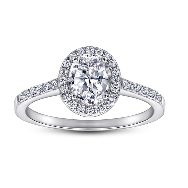 Anello Tonglin con zirconi oversize - Anello importante in argento S925 (diamante simulato da 8 mm)_voghion.com
