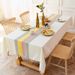 Minimalist Tablecloth – Striped Polyester Linen Blend – Non-Slip & Heat-Resistant – Rectangle Dining & Coffee Table Cover – Picnic Mat_voghion.com