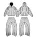 European And American Trendy Brand Embroidered Hoodie Men's Niche Design Sweatpants Loose And Versatile Casual Sports Suit Tide_voghion.com