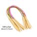 18pcs/Set Sweater Needle Ring Needle Color Tube Carbonized Double Pointed Bamboo Woolen Needle 40cm_voghion.com