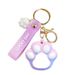 Porte-clés de voiture en forme de patte de chat, pendentif en forme de cœur, exquis, mignon et créatif, pour femme, dessin animé, sac à dos_voghion.com