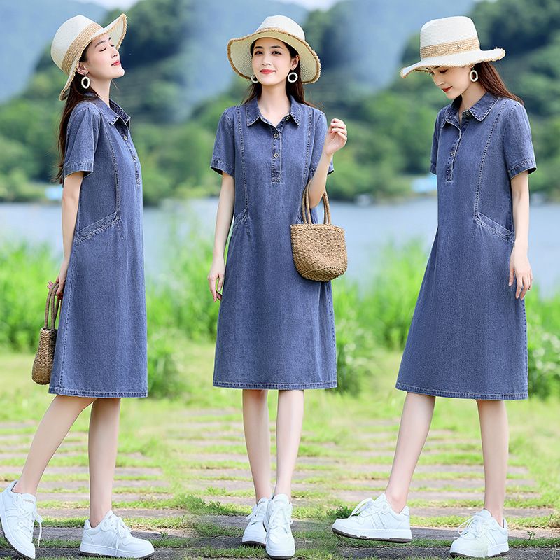 New Dress For Women In Summer 2025, Casual Stylish, Thin, Breathable And Simple Commuting Denim Skirt_voghion.com