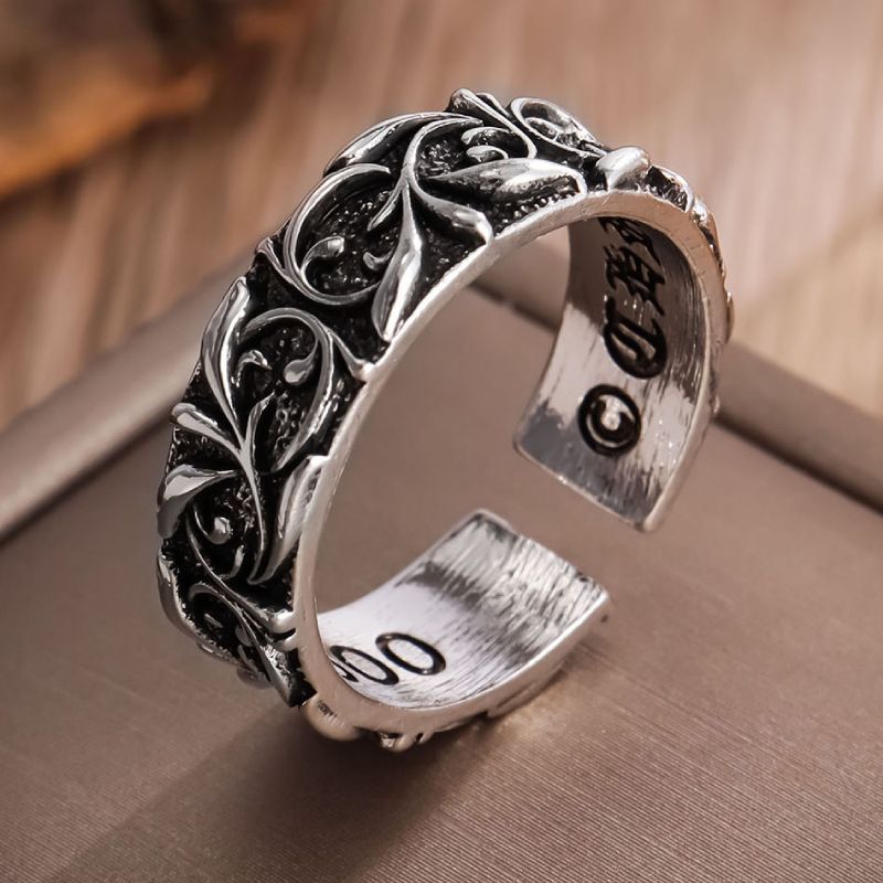 Anello con vite eterna, design della personalità, coppia maschile e femminile, anello aperto retrò hipster_voghion.com