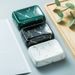 Premium Ceramic Soap Dish – Glossy Marble-Pattern Soap Tray For Hotels, Spas & Modern Bathrooms (Black/White/Emerald)_voghion.com