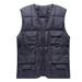 Men's Winter Fishing Vest With Multiple Pockets, Thickened Polyester, Loose Fit Outdoor Casual Waistcoat For Dad (Dark Blue, Black, Olive Green)_voghion.com