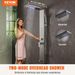 System 5 Panel Handheld Body Massage Jets Wi Panel Shower Shower Tub Tower Shower Spout 2 Rainfall Modes LED Waterfall Shower_voghion.com