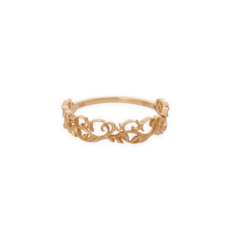 Akado 10K Gold Women's Light Jewelry Vine Branch And Leaf Ring 9/10/14/_voghion.com
