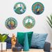 New Colorful Rabbit Peacock Painting PVC CH Series Living Room and Bedroom Decorative Wall Stickers_voghion.com