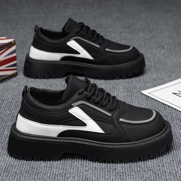 Men's Casual Sneakers With Thick Sole For Height Increase, Breathable & Comfortable Round-Toe Shoes For Daily Wear, Sizes 38-45 Versatile Daily Style_voghion.com