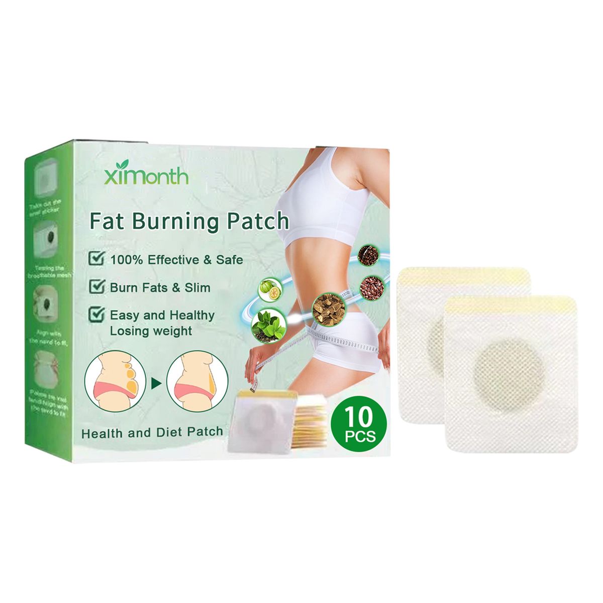 Ximonth slimming patch for lazy people, tightening abdomen, legs, belly fat, shaping the body and navel_voghion.com