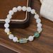 2025 neue Jade Naturstein Weiß Kristall Hand String Perlen Armband Schmuck_voghion.com