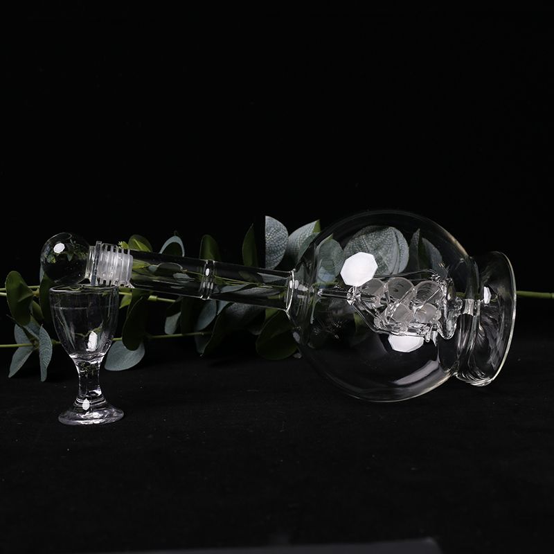 Bouteille de vin vide en verre transparent épais et scellé pour ginseng, nouvelle collection créative_voghion.com