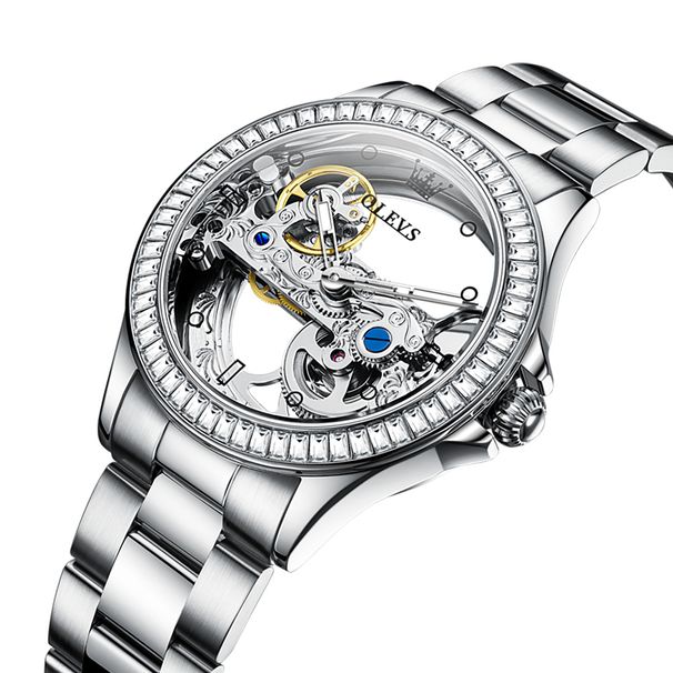 OLEVS Fashion Creative Hollow Design Watch Women Top Brand Luxury Automatic Mechanical Waterproof Women's Watches Reloj Mujer_voghion.com