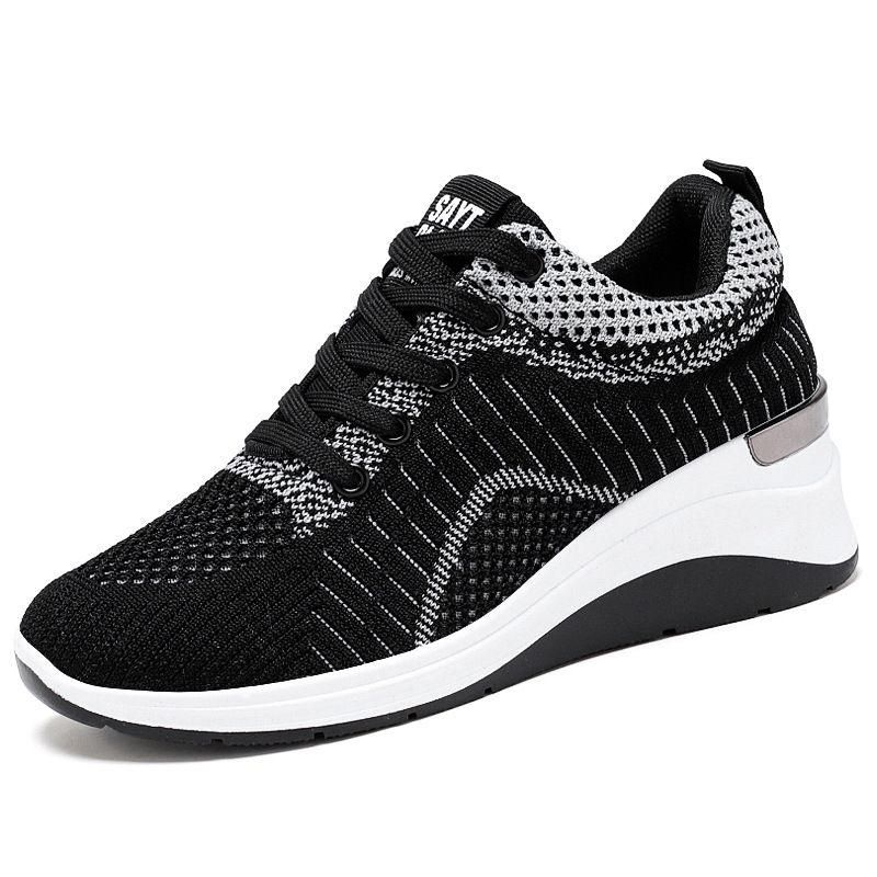 Nuevos zapatos de mujer de primavera, zapatos con aumento de altura, zapatos de moda, zapatos deportivos transpirables de suela gruesa para mujer_voghion.com