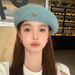 Large Head Circumference Wool Knitted Beret Spring And Autumn Painter Hat Shows Small Face Japanese Style Thin Design Niche Internet Celebrity Hat_voghion.com