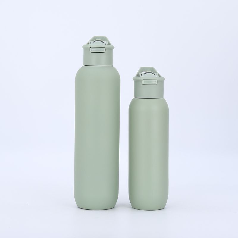 Outdoor Portable Sports Water Bottle 304 Double Layer Vacuum Stainless Steel Insulation Cup With Handle Small Mouth Straw Cup_voghion.com