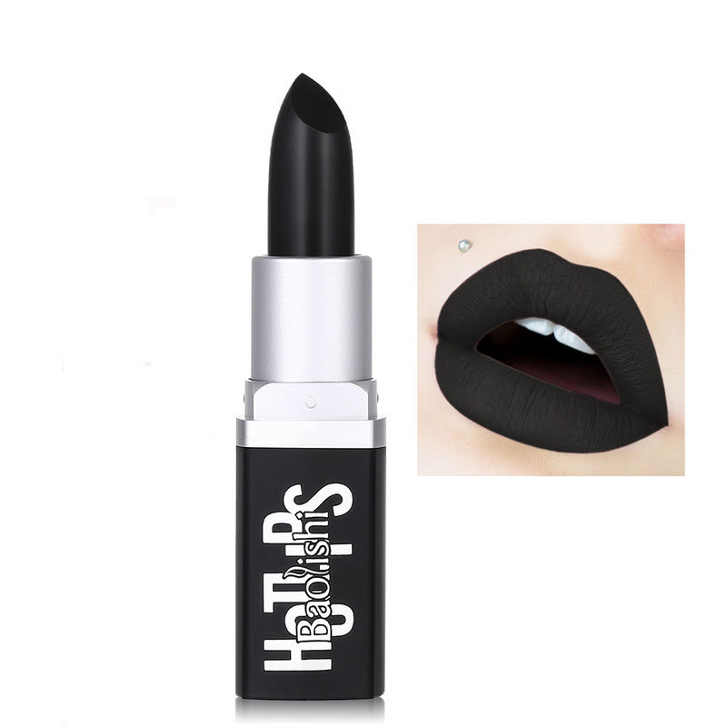 Zwarte lippenstift make-up Hot Products Kerstmis Halloween Zwarte lippenstift Donkere geverfde lippenstift_voghion.com