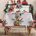 Christmas Tablecloth Set – Waterproof Polyester Holiday Dining Decor With Bells, Snowflakes & Trees For Party, Restaurant, Gift Wrapping_voghion.com
