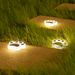 Solar Powered Cat Paw Garden Lights, Waterproof Outdoor LED Step Lights For Pathway, Yard, Patio, Staircase Decoration (White/Warm Light)_voghion.com