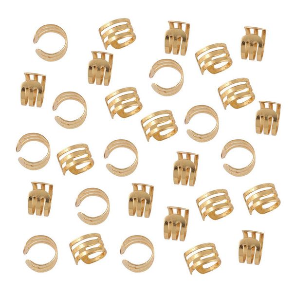 European & American Dreadlock Alloy Hair Accessories, Celtic Ethnic Style Spiral Electroplated Hair Clips, Wig & Braid Jewelry Set_voghion.com