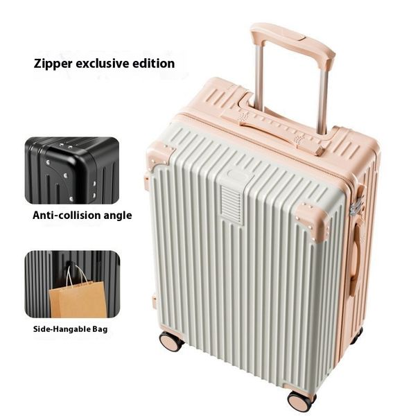 Uus vintage pagas Naiste universaalne rattakäru kohver Üliõpilaste vastupidav Kombineeritud kohver Travel Meeste kohver Suur mahutavus 24_voghion.com