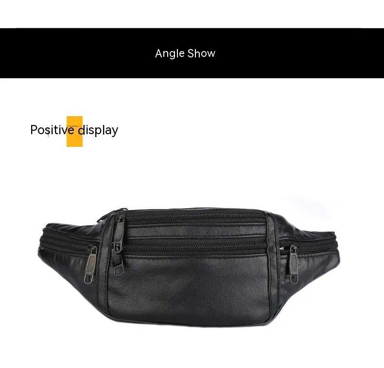 Nowy trend w modzie Wszechstronna i minimalistyczna męska torba na pas Biznesowa męska torba na klatkę piersiowa Wielowarstwowa sporty na świeżym powietrzu Wodoodporna torba rowerowa na telefon Męska_voghion.com