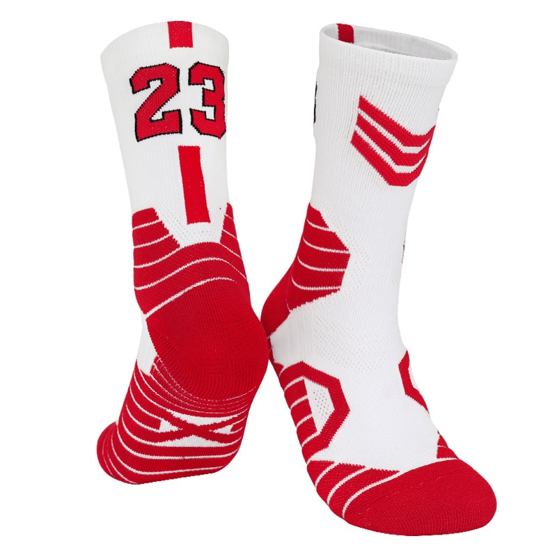 Men's Basketball Number Sports Knee High Thickened Towel Bottom Cycling Running Basket Child Adult calcetines Socks_voghion.com
