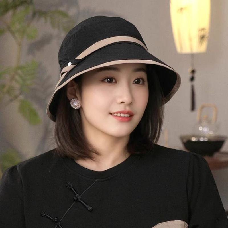 Light And Breathable Sunshade Sunscreen Hat Spring And Autumn 2025 New Foreign Gas Bucket Hat Cool Hat Face Travel Sun Hat Women_voghion.com